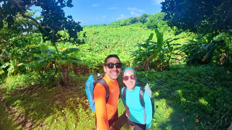 Couple Walk Alofi Plantation SE CREDIT WallisandFutunaPocketGuide.com