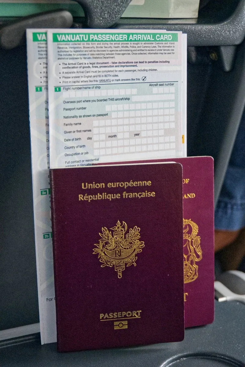 Documents Paperwork Passport Passenger Arrival 1 CREDIT VanuatuPocketGuide.com