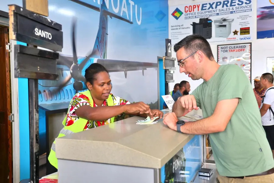 Domestic Flight Check In Port Vila Santo CREDIT VanuatuPocketGuide.com