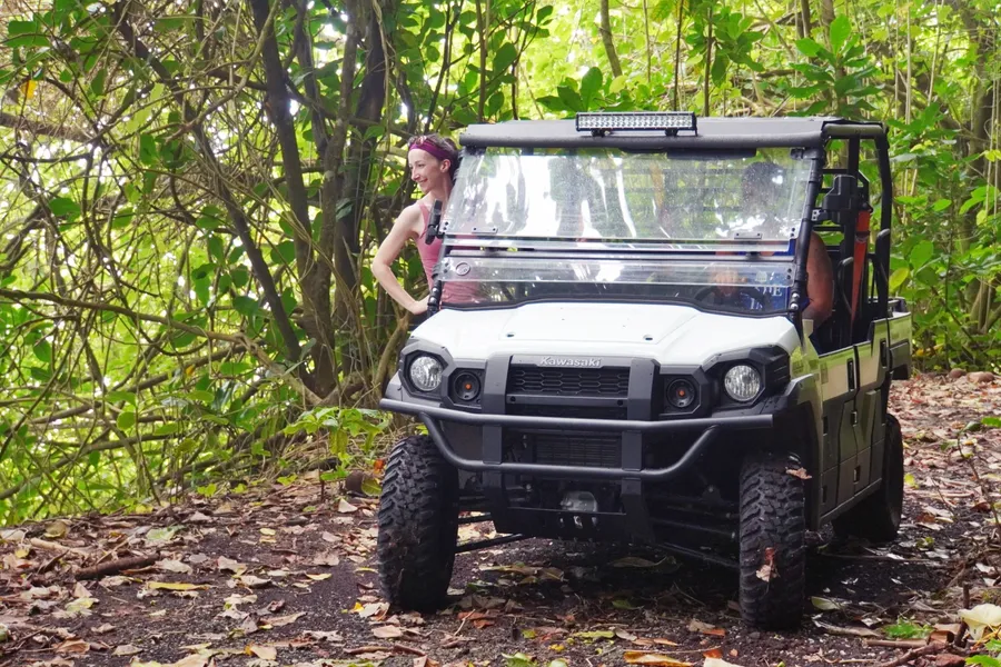 Driving Polaris Ta'u Fagamalo Road Forest CREDIT AmericanSamoaPocketGuide.com