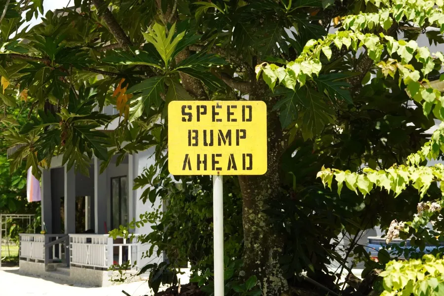 Driving Speed Bump Road Sign CREDIT MarshallIslandsPocketGuide.com