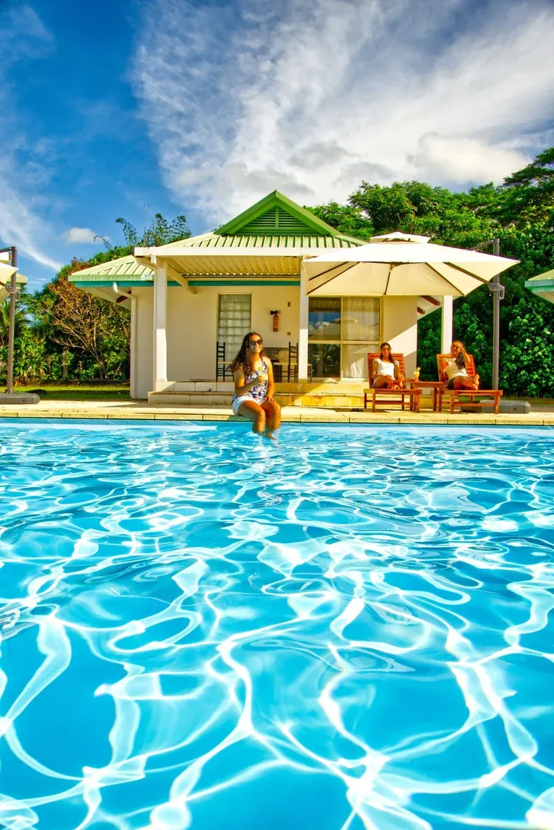 Hotel Albatros Bungalow Pool CREDIT WallisandFutunaPocketGuide.com