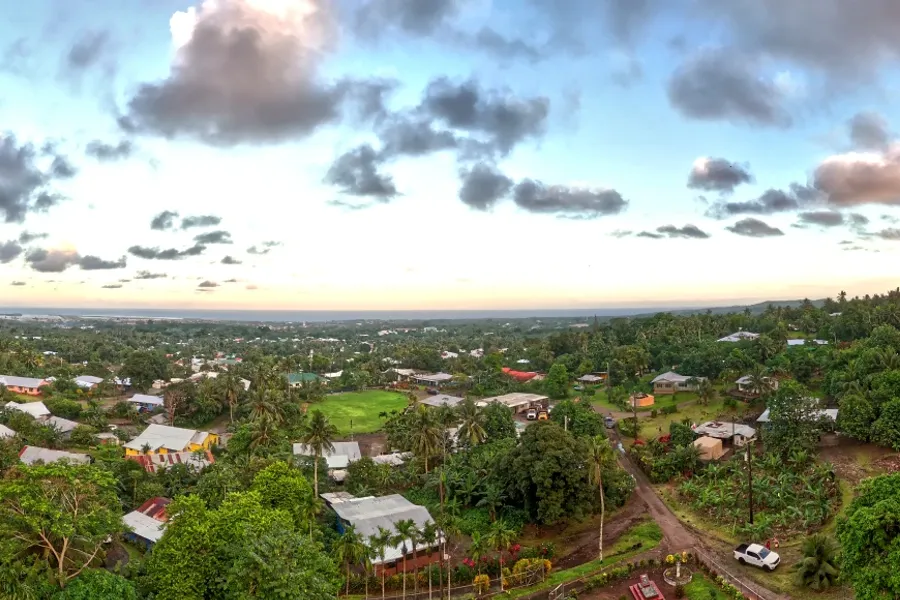 Mapusaga Fou Village Sunset Tutuila CREDIT AmericanSamoaPocketGuide.com