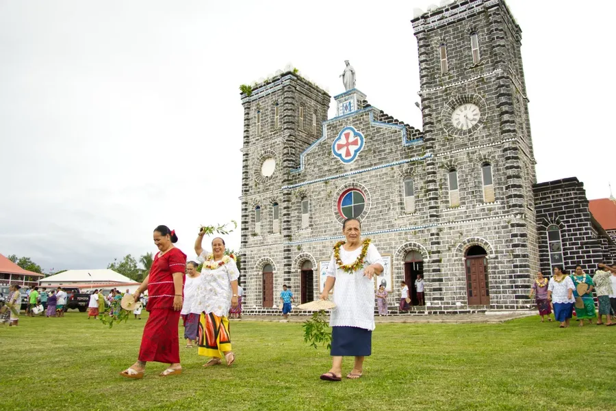 Mata'utu Cathedral Local People CREDIT WallisandFutunaPocketGuide.com