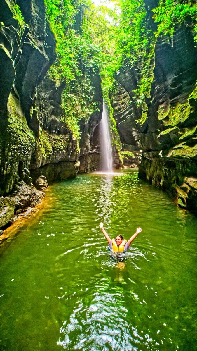 Millennium Cave Adventure Tour Waterfall CREDIT VanuatuPocketGuide.com