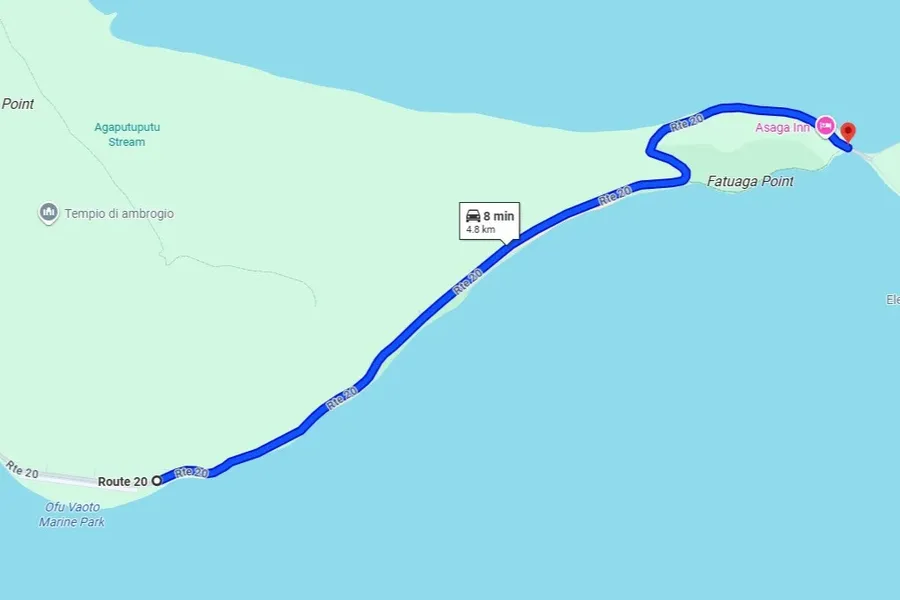Ofu Olosega Itinerary Map 2