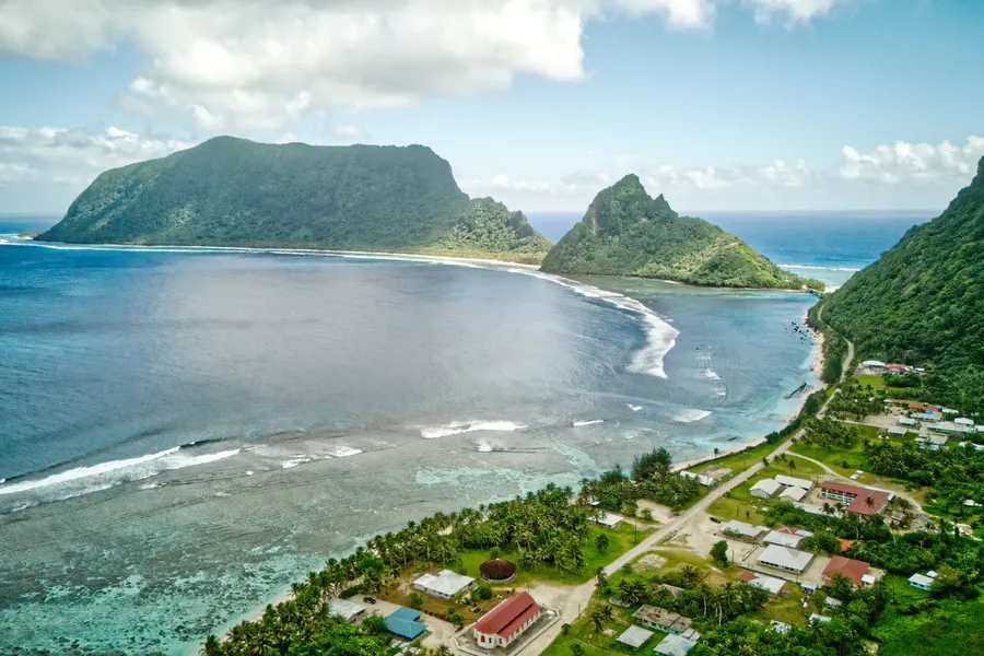Olosega Village Landscape Ofu Manu'a CREDIT AmericanSamoaPocketGuide.com