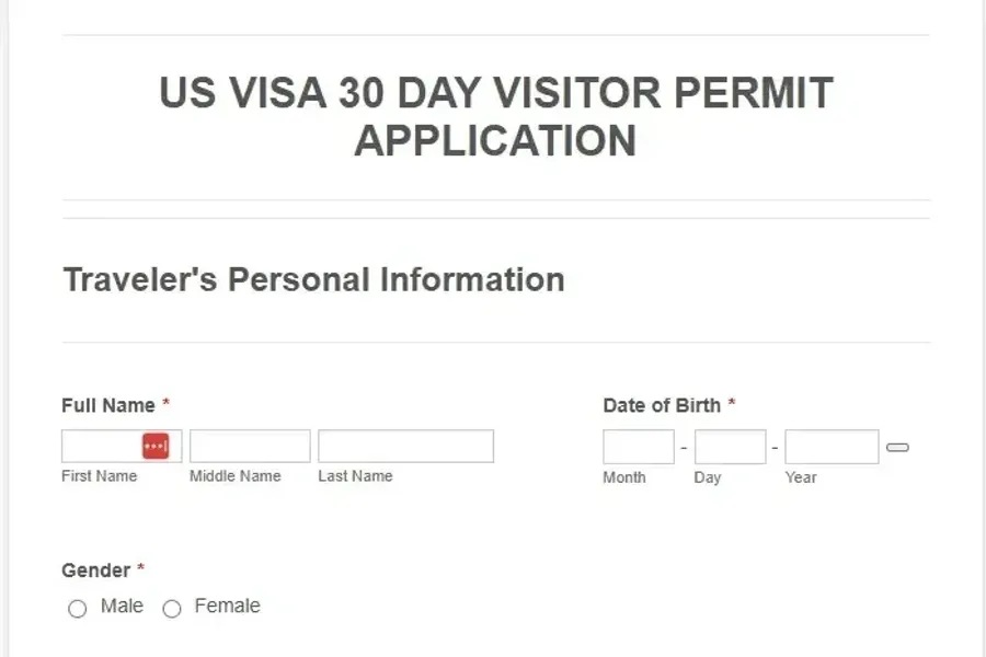 Online Application for the Entry permit to American Samoa