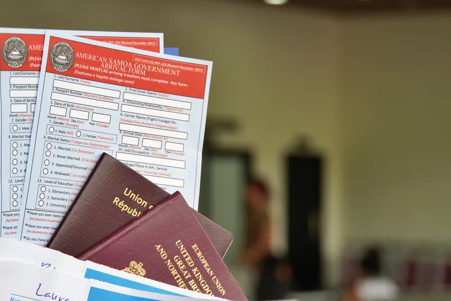 Passenger Arrival Card Form Paperwork CREDIT AmericanSamoaPocketGuide.com