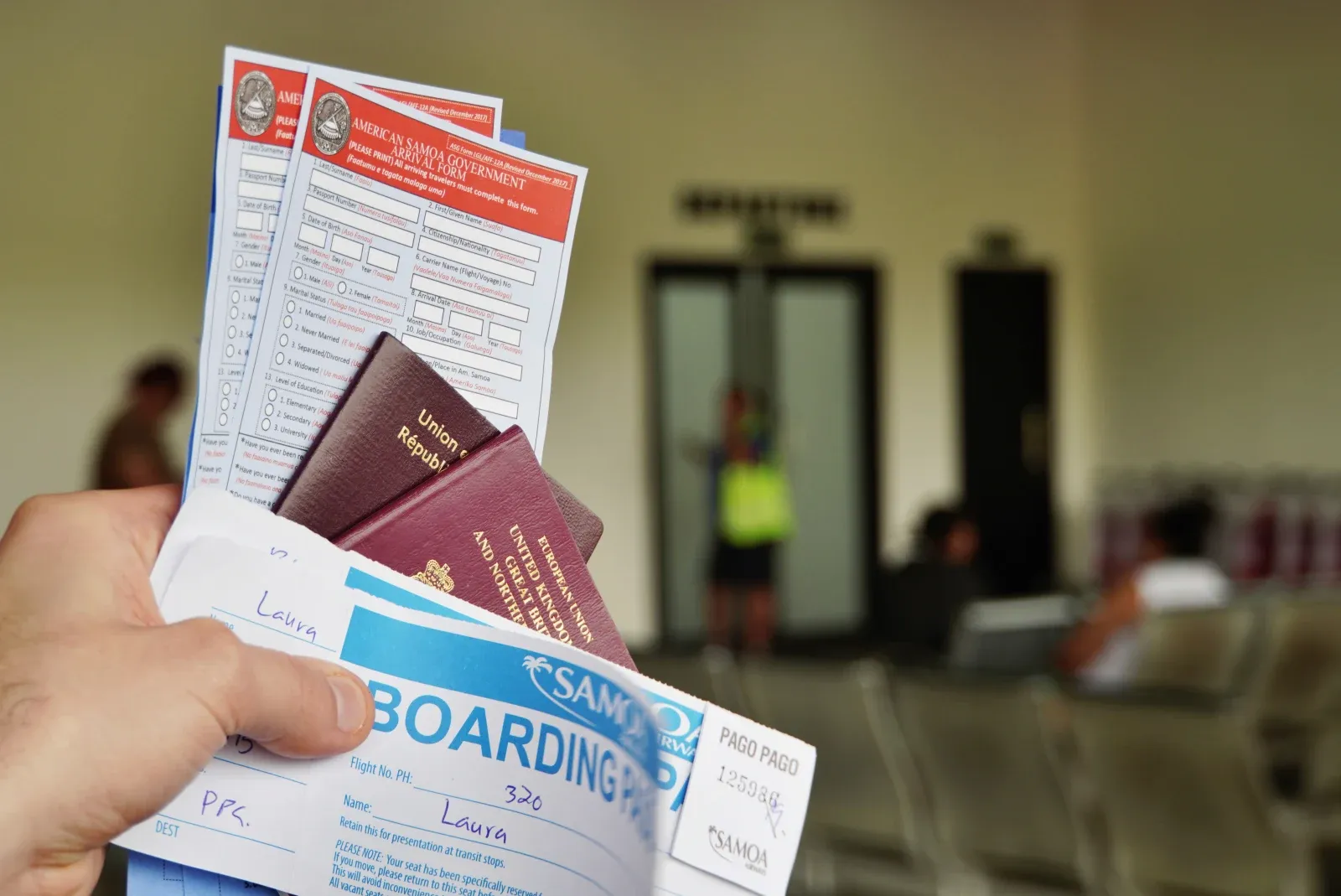 Passenger Arrival Passport Form Paperwork CREDIT AmericanSamoaPocketGuide.com