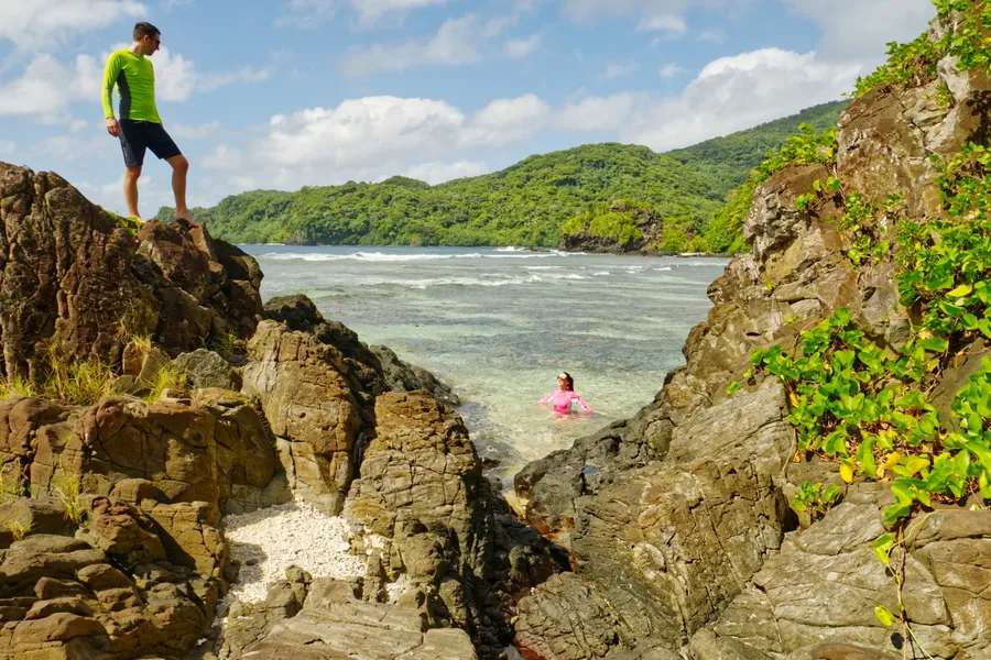 Sa'ilele Beach Swim Couple 1 CREDIT AmericanSamoaPocketGuide.com