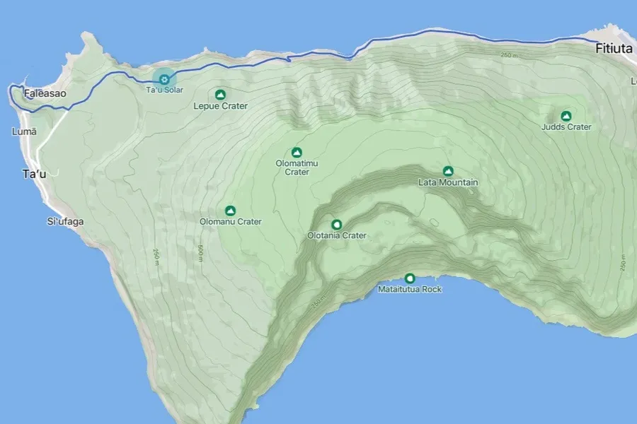 Ta'u Itinerary Map 2