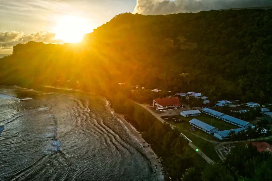 Ta'u Sunrise Faleasao Village CREDIT AmericanSamoaPocketGuide.com