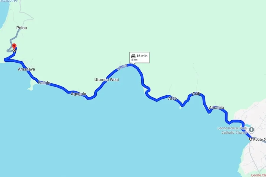 Tutuila West Coast Itinerary Map 4