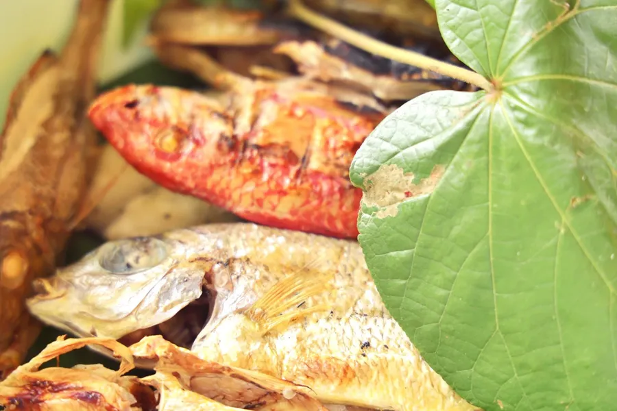 Wala Island Historical Tour Cooked Fish Food CUNL CREDIT VanuatuPocketGuide.com