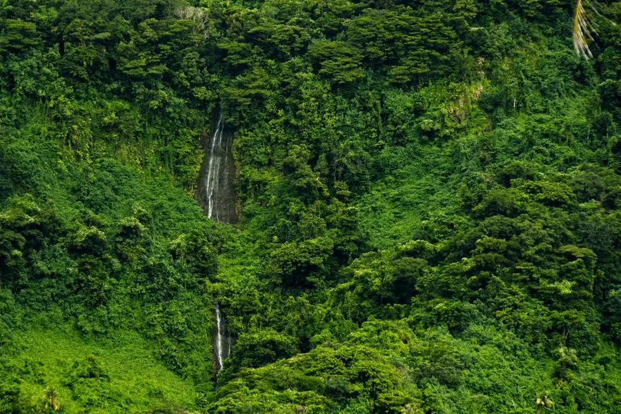 Waterfall from Vatia Village Landscape Tutuila CREDIT AmericanSamoaPocketGuide.com