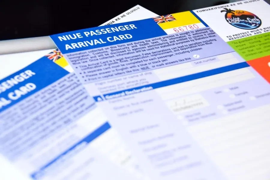 The Niue Passenger Arrival Card