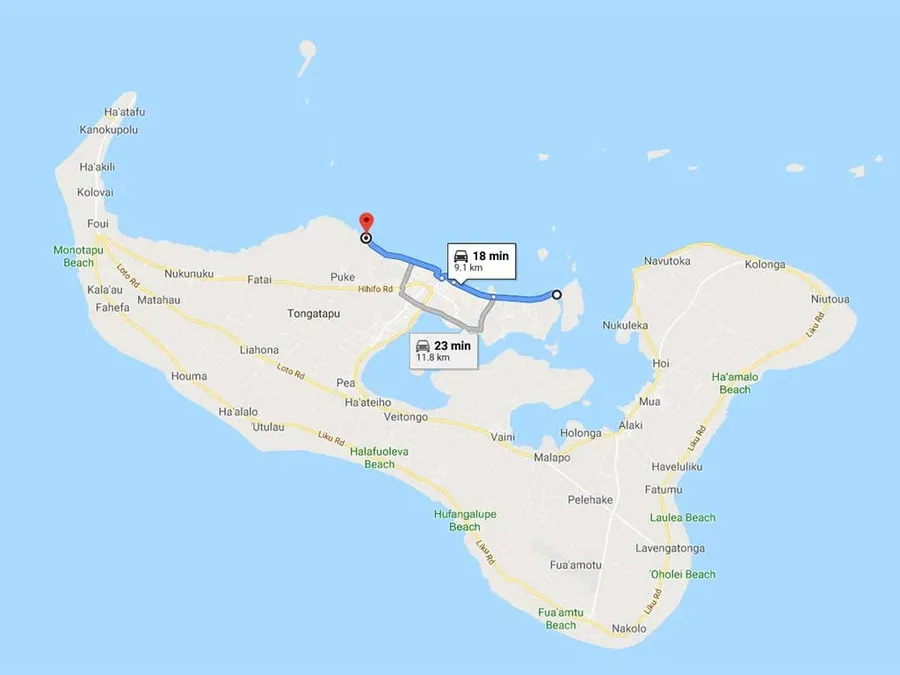 Cycling Routes Tongatapu Google